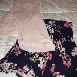 Women’s floral/navy skirt